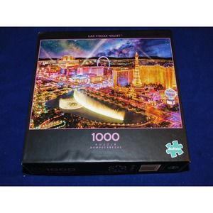 Buffalo Puzzle 1000 Pc LAS VEGAS NIGHT - Excellent 26.75" X 19.75"